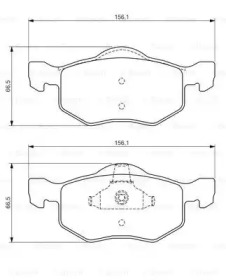 Комплект тормозных колодок (BOSCH: 0 986 494 361)