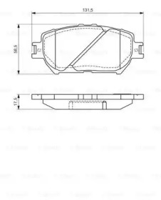 Комплект тормозных колодок (BOSCH: 0 986 494 363)