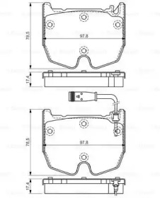 Комплект тормозных колодок (BOSCH: 0 986 494 364)