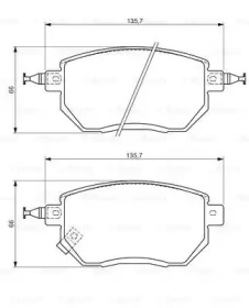 Комплект тормозных колодок (BOSCH: 0 986 494 366)