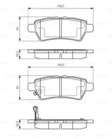 Комплект тормозных колодок (BOSCH: 0 986 494 369)