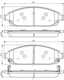 Комплект тормозных колодок (BOSCH: 0 986 494 370)