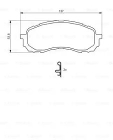 Комплект тормозных колодок (BOSCH: 0 986 494 373)