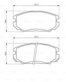 Комплект тормозных колодок (BOSCH: 0 986 494 374)