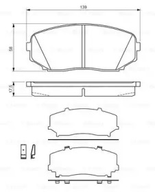 Комплект тормозных колодок (BOSCH: 0 986 494 375)