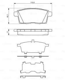 Комплект тормозных колодок (BOSCH: 0 986 494 376)