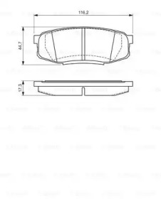 Комплект тормозных колодок (BOSCH: 0 986 494 380)