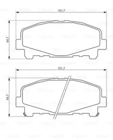 Комплект тормозных колодок (BOSCH: 0 986 494 382)