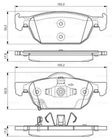 Комплект тормозных колодок (BOSCH: 0 986 494 383)