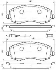 Комплект тормозных колодок (BOSCH: 0 986 494 385)