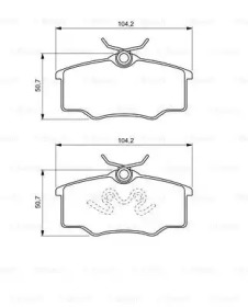 Комплект тормозных колодок (BOSCH: 0 986 494 389)