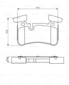 Комплект тормозных колодок (BOSCH: 0 986 494 411)