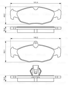 Комплект тормозных колодок (BOSCH: 0 986 494 413)