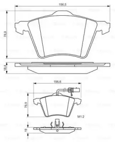 Комплект тормозных колодок (BOSCH: 0 986 494 415)