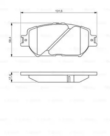 Комплект тормозных колодок (BOSCH: 0 986 494 418)