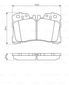 Комплект тормозных колодок (BOSCH: 0 986 494 423)