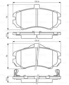 Комплект тормозных колодок (BOSCH: 0 986 494 426)