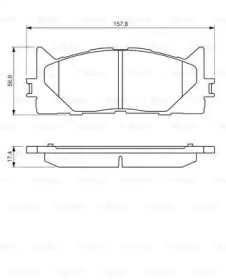 Комплект тормозных колодок (BOSCH: 0 986 494 430)