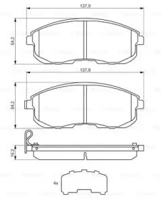 Комплект тормозных колодок (BOSCH: 0 986 494 443)