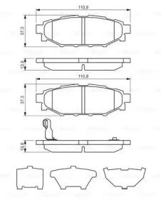 Комплект тормозных колодок (BOSCH: 0 986 494 444)