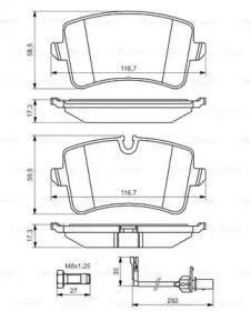 Комплект тормозных колодок (BOSCH: 0 986 494 446)