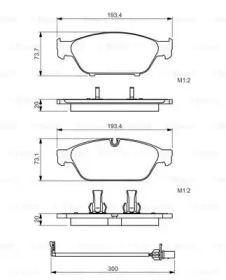 Комплект тормозных колодок (BOSCH: 0 986 494 447)