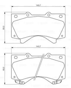 Комплект тормозных колодок (BOSCH: 0 986 494 449)