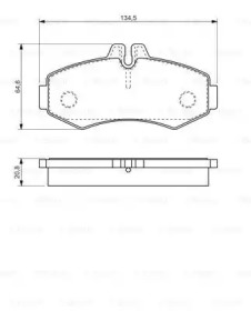 Комплект тормозных колодок (BOSCH: 0 986 494 451)