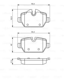 Комплект тормозных колодок (BOSCH: 0 986 494 461)