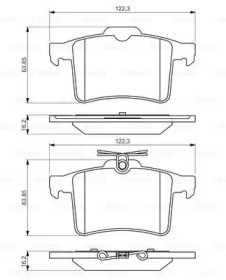 Комплект тормозных колодок (BOSCH: 0 986 494 480)