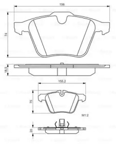 Комплект тормозных колодок (BOSCH: 0 986 494 481)