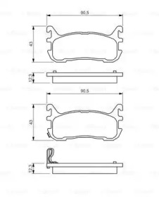 Комплект тормозных колодок (BOSCH: 0 986 494 482)