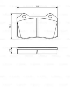 Комплект тормозных колодок (BOSCH: 0 986 494 486)