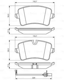 Комплект тормозных колодок (BOSCH: 0 986 494 488)