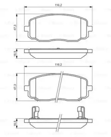 Комплект тормозных колодок (BOSCH: 0 986 494 491)