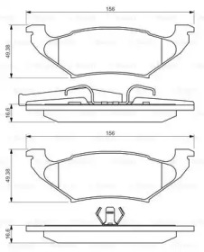 Комплект тормозных колодок (BOSCH: 0 986 494 495)