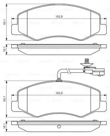 Комплект тормозных колодок (BOSCH: 0 986 494 499)