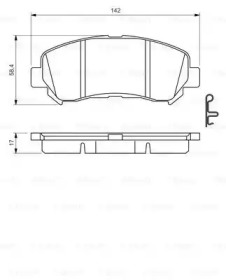 Комплект тормозных колодок (BOSCH: 0 986 494 501)