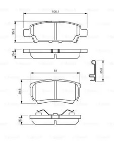 Комплект тормозных колодок (BOSCH: 0 986 494 502)