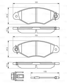 Комплект тормозных колодок (BOSCH: 0 986 494 507)