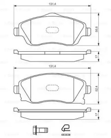 Комплект тормозных колодок (BOSCH: 0 986 494 510)