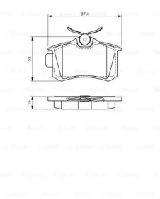 Комплект тормозных колодок (BOSCH: 0 986 494 519)