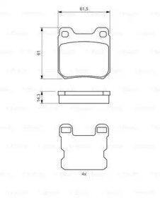 Комплект тормозных колодок (BOSCH: 0 986 494 523)