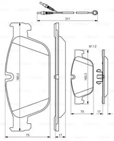 Комплект тормозных колодок (BOSCH: 0 986 494 526)