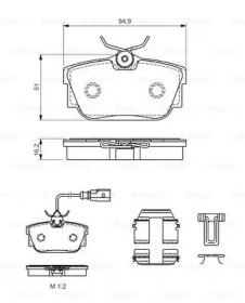 Комплект тормозных колодок (BOSCH: 0 986 494 529)