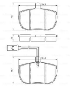 Комплект тормозных колодок (BOSCH: 0 986 494 535)