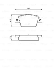 Комплект тормозных колодок (BOSCH: 0 986 494 536)