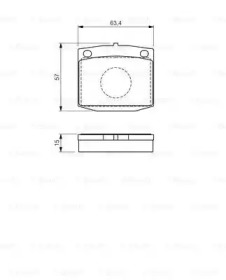 Комплект тормозных колодок (BOSCH: 0 986 494 542)