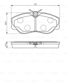 Комплект тормозных колодок (BOSCH: 0 986 494 545)