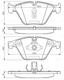 Комплект тормозных колодок (BOSCH: 0 986 494 549)